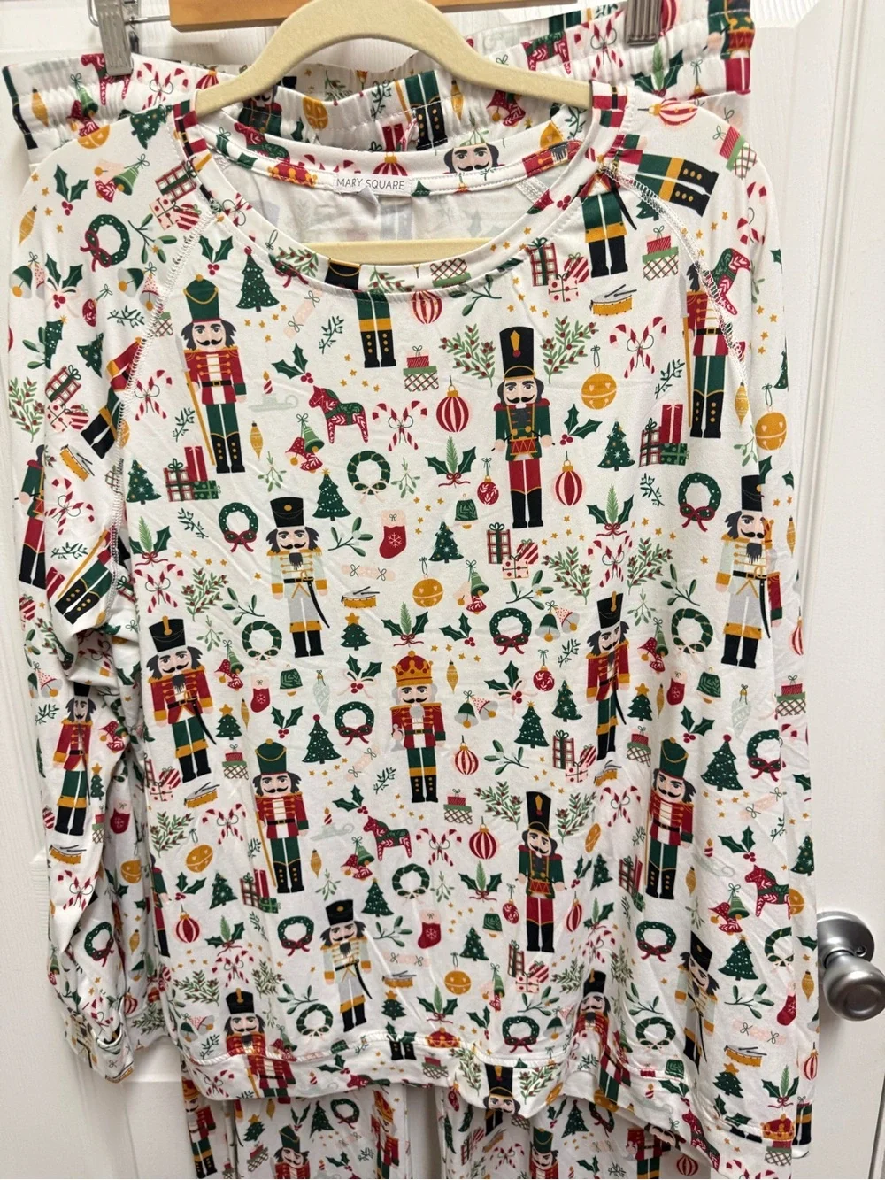 Mary Square Holiday Nutcracker Pajama Set